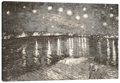 Starry Night Over the Rhone IV Canvas Art Print - Classics Through A Modern Lens