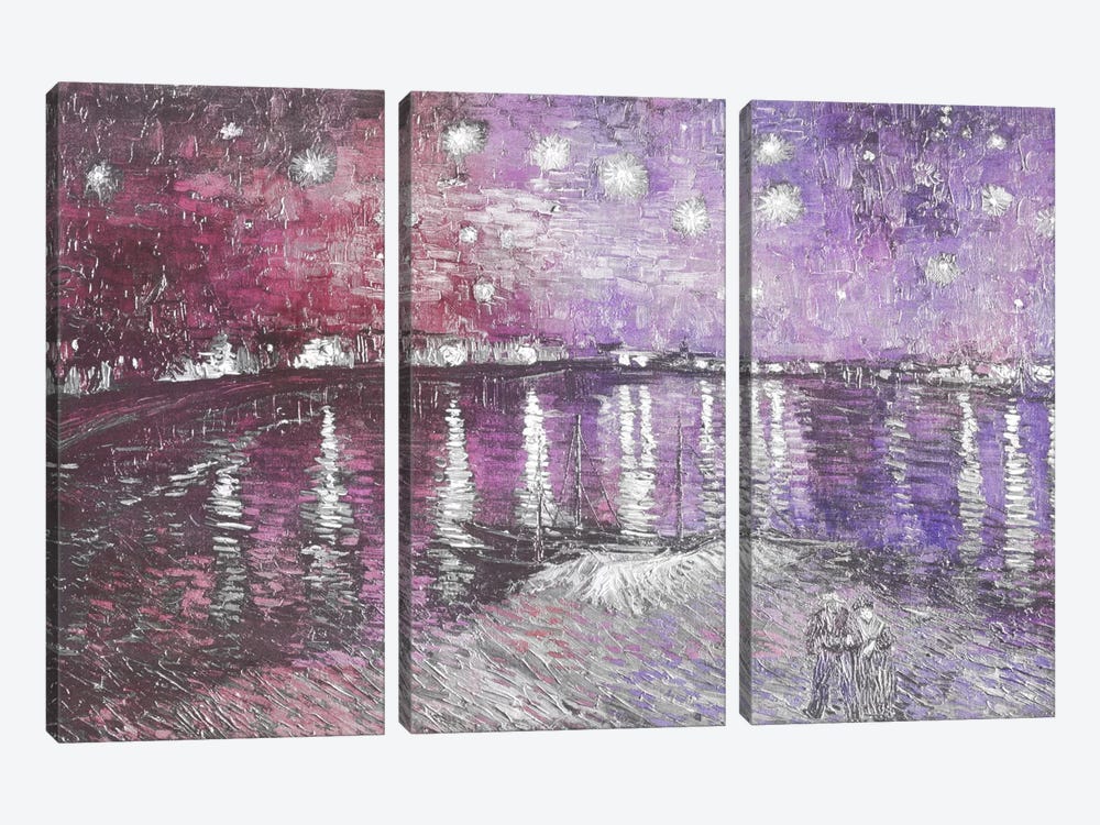 Starry Night Over the Rhone V by 5by5collective 3-piece Canvas Artwork