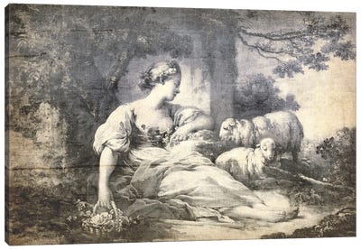 A Shepherdess V Canvas Art Print - Classics Through A Modern Lens