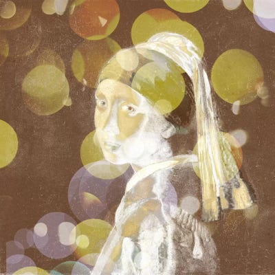 Girl with a Pearl Earring III by 5by5collective framed wall art