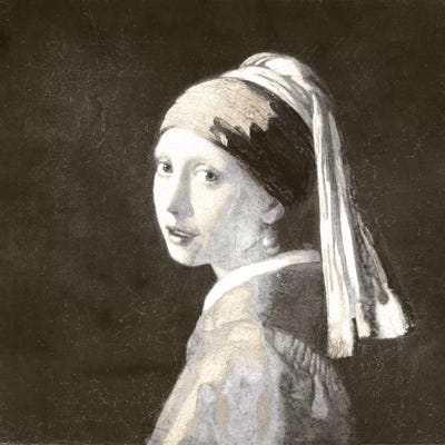 Girl with a Pearl Earring IV by 5by5collective framed wall art