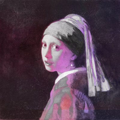 Girl with a Pearl Earring V by 5by5collective framed wall art