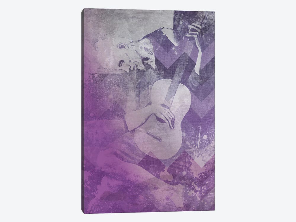 The Old Guitarist VIII by 5by5collective 1-piece Canvas Art Print