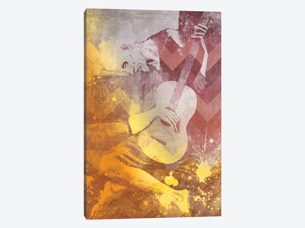 The Old Guitarist IX by 5by5collective 1-piece Canvas Art