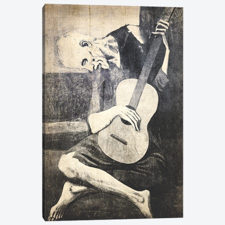 The Old Guitarist X Canvas Print #CML89} by 5by5collective Canvas Wall Art