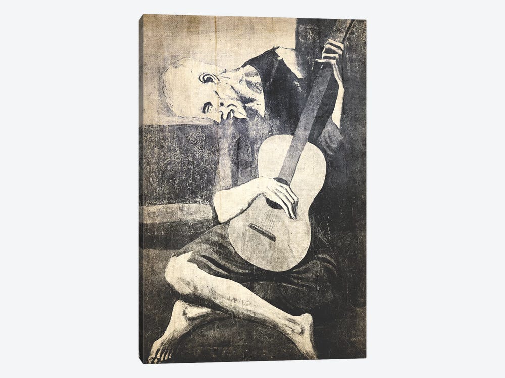 The Old Guitarist X by 5by5collective 1-piece Canvas Art Print