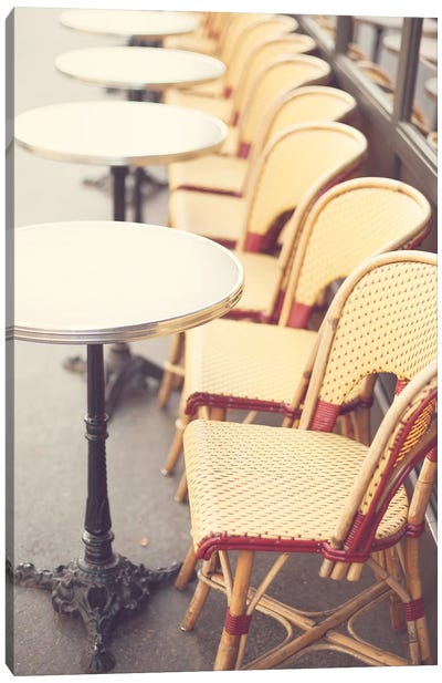 Paris Cafe Canvas Art Print - Vintage Styled Photography