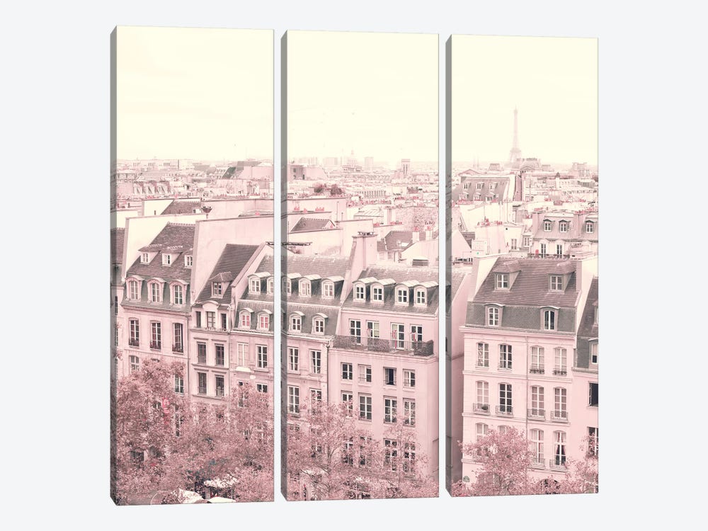 Paris Rooftops by Caroline Mint 3-piece Canvas Art