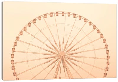 Paris Wheel Canvas Art Print - Amusement Park Art