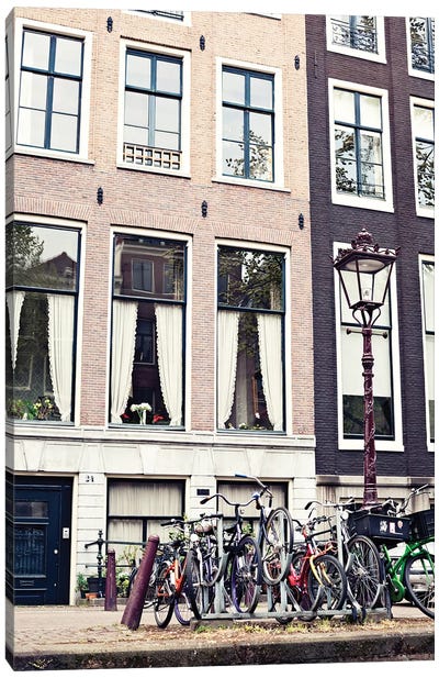 Amsterdam Bicycles Canvas Art Print - Caroline Mint
