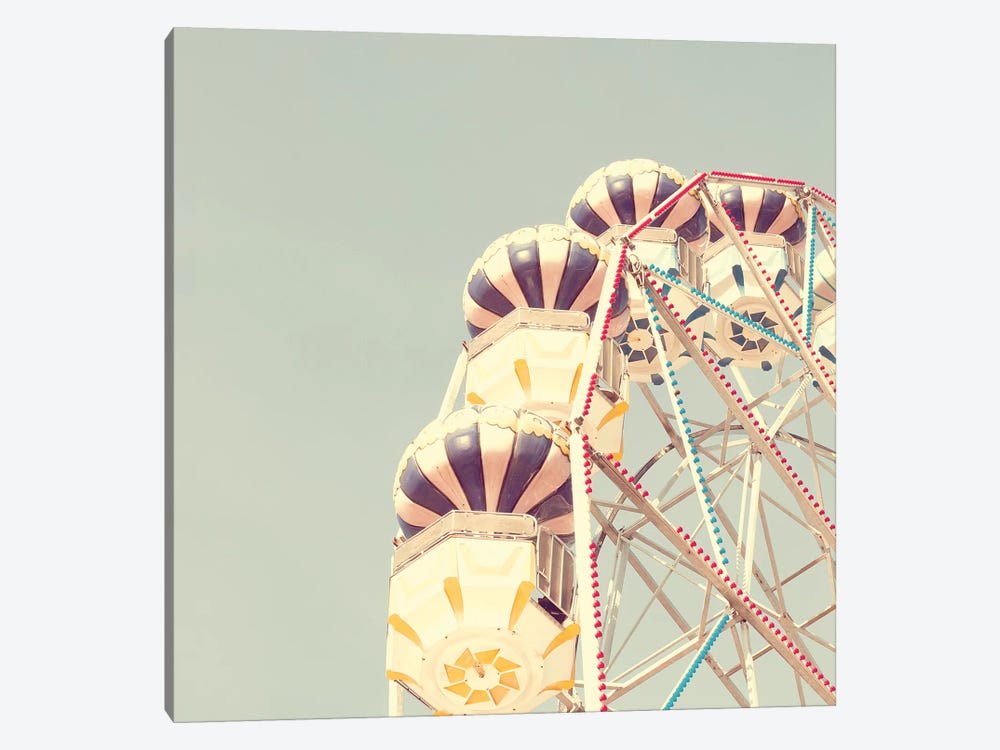 Pastel Ferris Wheel by Caroline Mint 1-piece Canvas Wall Art