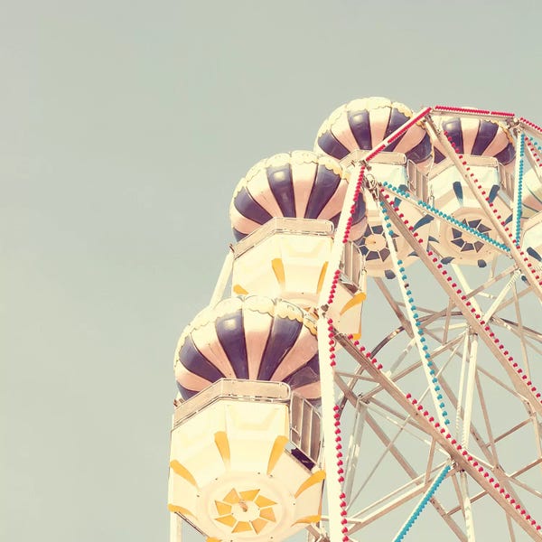 Ferris Wheels: Pastel Ferris Wheel by Caroline Mint