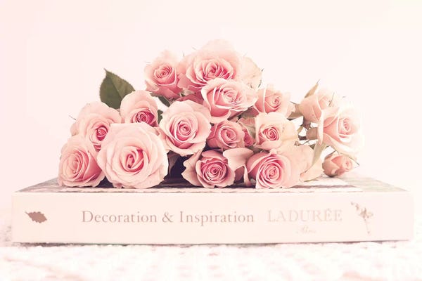 Books: Peonies And Book by Caroline Mint