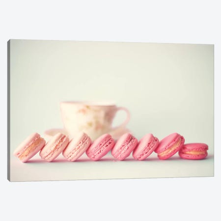 Row Of Pink Canvas Print #CMN146} by Caroline Mint Art Print