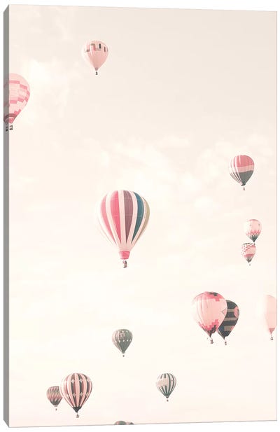 Soft Hot Air Balloons Canvas Art Print - Caroline Mint