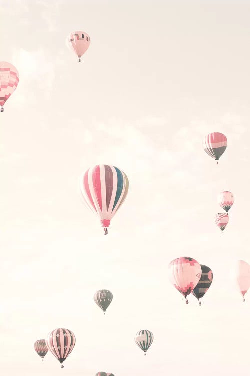 Soft Hot Air Balloons by Caroline Mint wall art