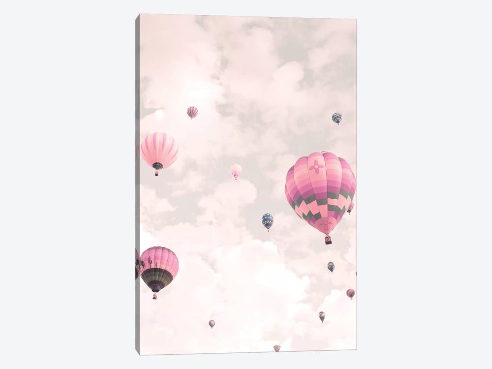 Balloons Over Pink Sky by Caroline Mint 1-piece Canvas Print