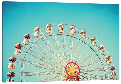 Summer Ferris Wheel Canvas Art Print - Caroline Mint