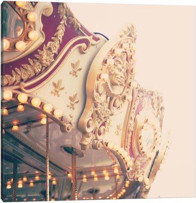 The Carousel Canvas Art Print - Vintage Styled Photography