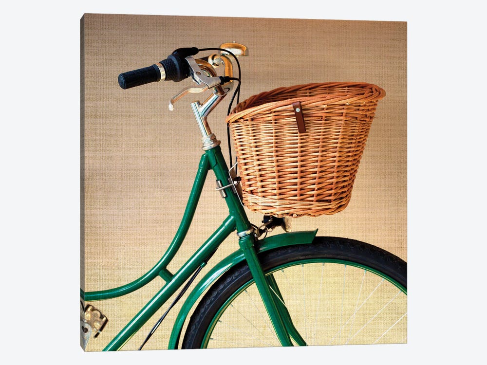 The Green Bicycle by Caroline Mint 1-piece Canvas Print