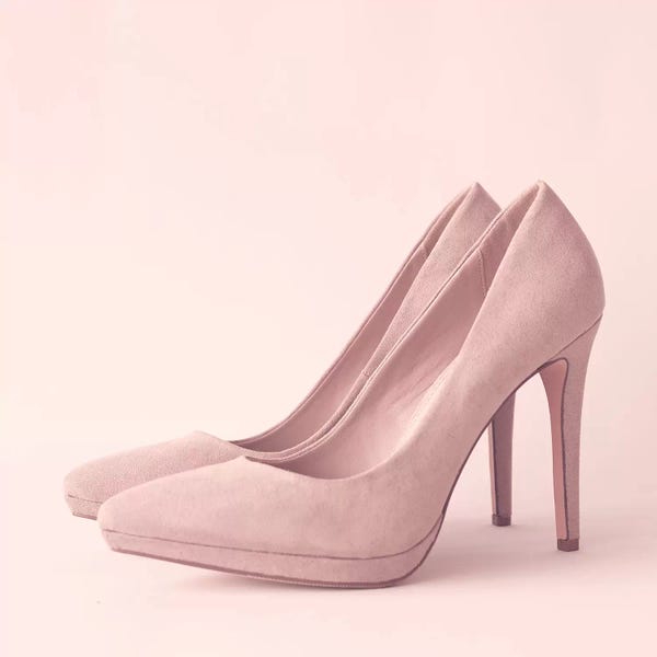 Monochromatic Photography: The Pink Heels by Caroline Mint