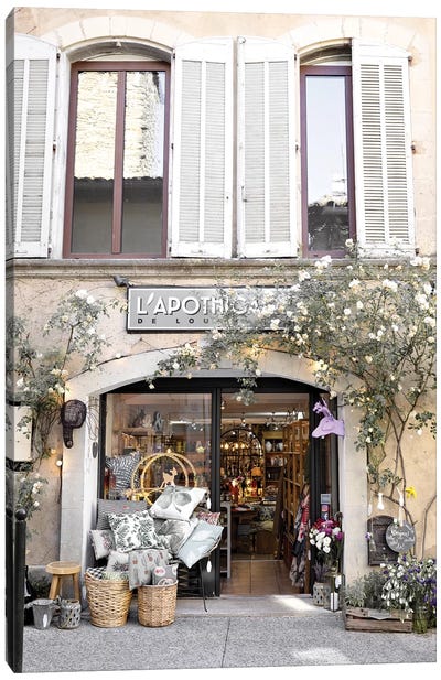The Provence Shop Canvas Art Print - Caroline Mint