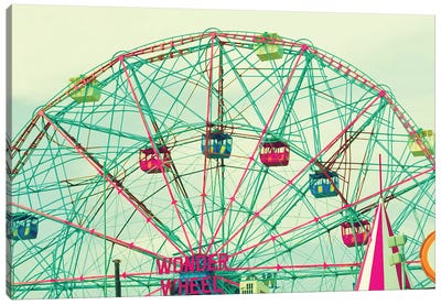 Wonder Wheel Canvas Art Print - Ferris Wheels