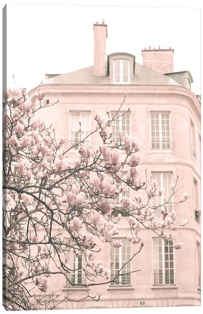 Paris In Blush Pink, Marais I Canvas Art Print - Paris Photography