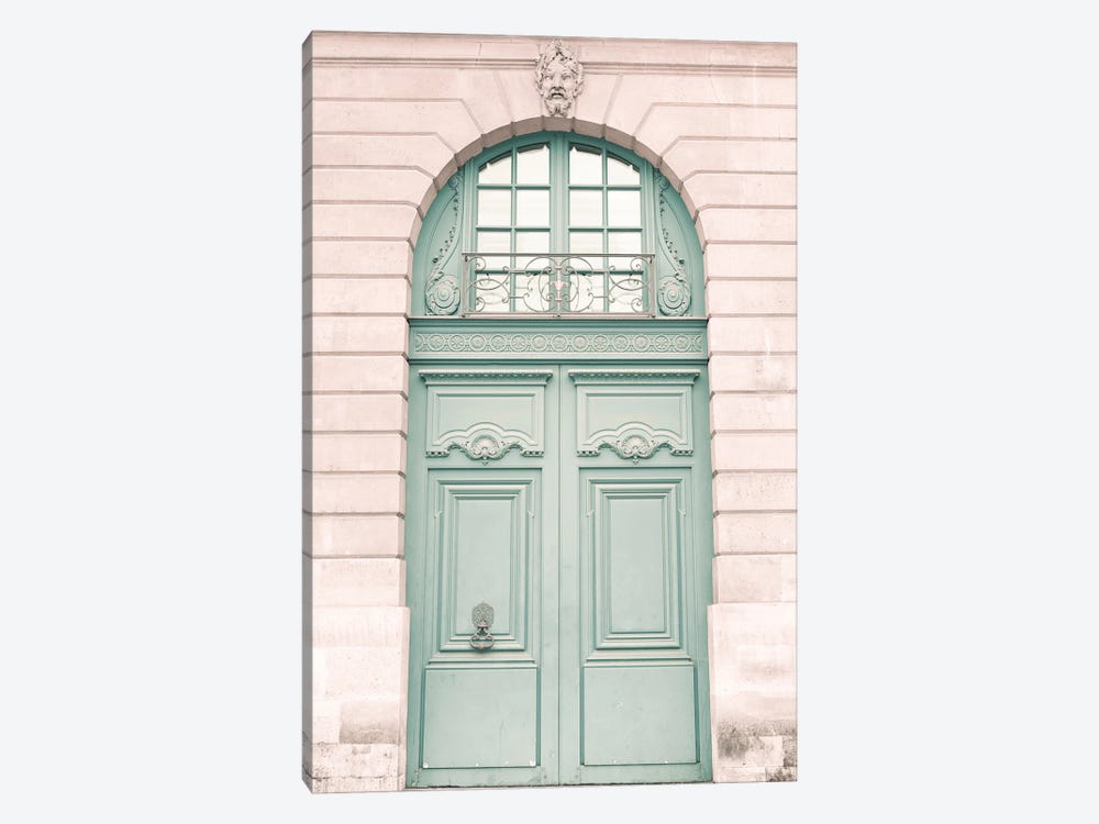 Mint Paris Door by Caroline Mint 1-piece Art Print