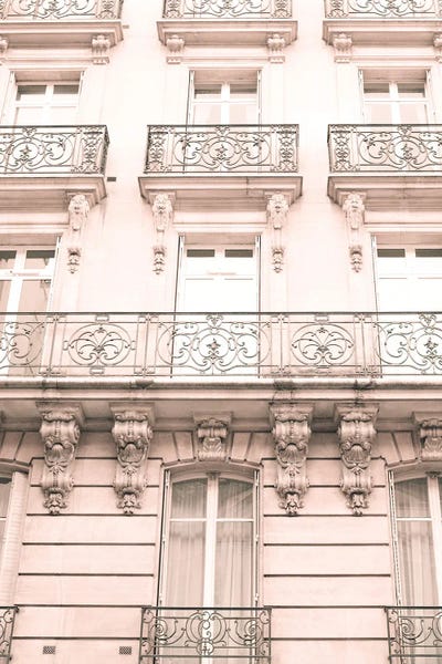 Caroline Mint: Paris In Blush Pink, Facades by Caroline Mint