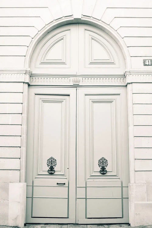 Paris In Blush Pink, Door by Caroline Mint wall art