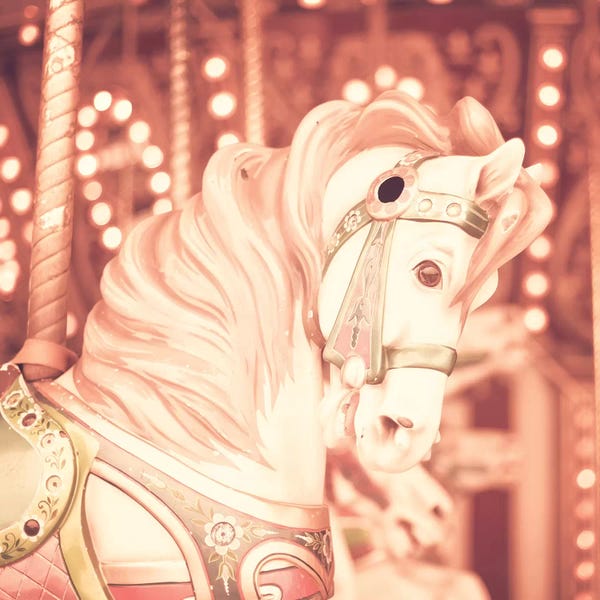 Caroline Mint: Blush Carousel Horse by Caroline Mint