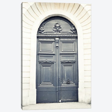 Paris Door, Black II Canvas Print #CMN211} by Caroline Mint Canvas Art