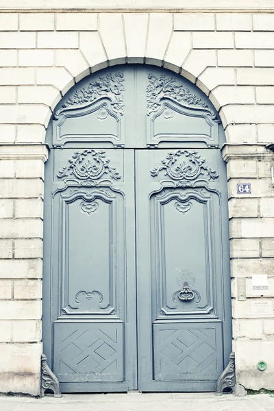 Paris Door, Mint Gray by Caroline Mint art print