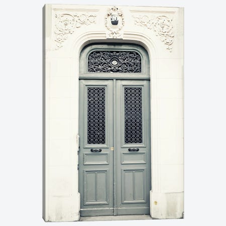Paris Door, Gray Canvas Print #CMN215} by Caroline Mint Canvas Print