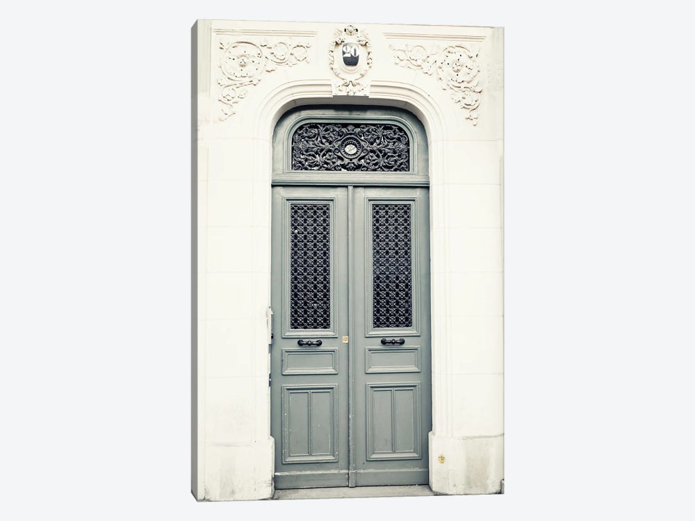 Paris Door, Gray by Caroline Mint 1-piece Canvas Artwork
