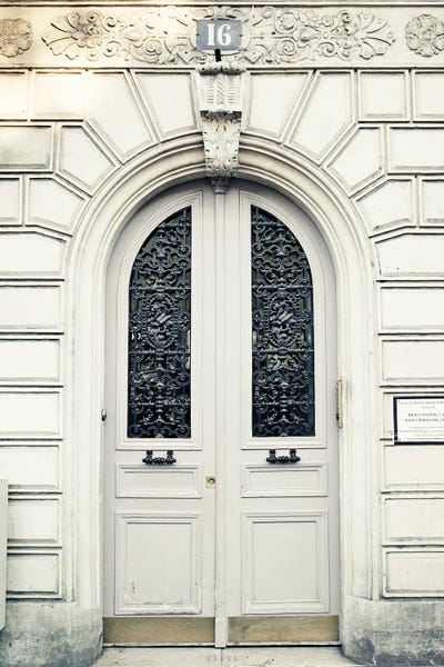Caroline Mint: Paris Door, Light Gray by Caroline Mint