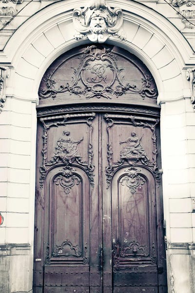 Vintage Styled Photography: Paris Door, Dark Purple by Caroline Mint