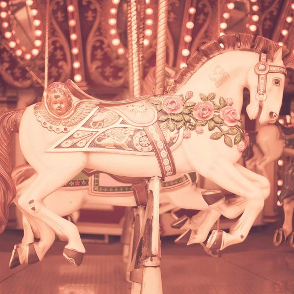 Amusement Parks: Blush Pink Horse by Caroline Mint