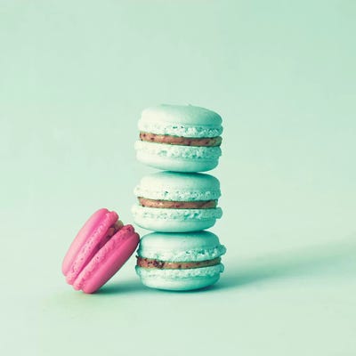 Delicious Macaroons by Caroline Mint framed canvas print