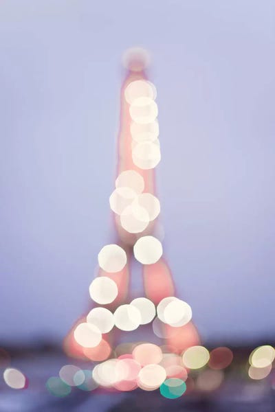 Eiffel Tower Lights by Caroline Mint framed canvas print