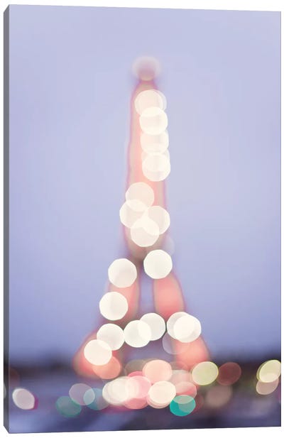 Eiffel Tower Lights Canvas Art Print - Caroline Mint
