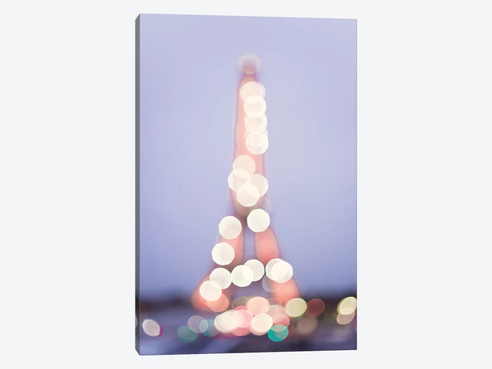 Eiffel Tower Lights by Caroline Mint 1-piece Canvas Wall Art