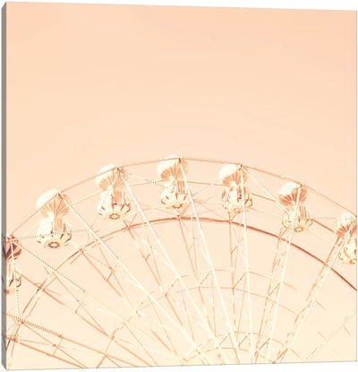 Ferris Over Blusk Sky Canvas Art Print - Ferris Wheels