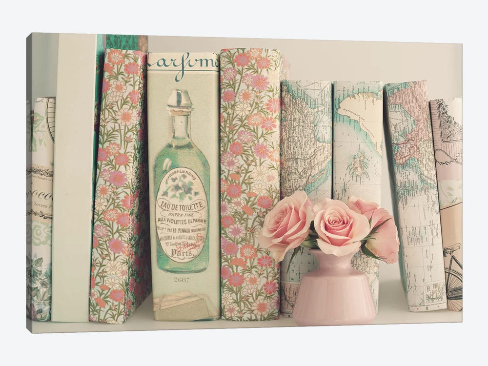 Floral Books by Caroline Mint 1-piece Canvas Print