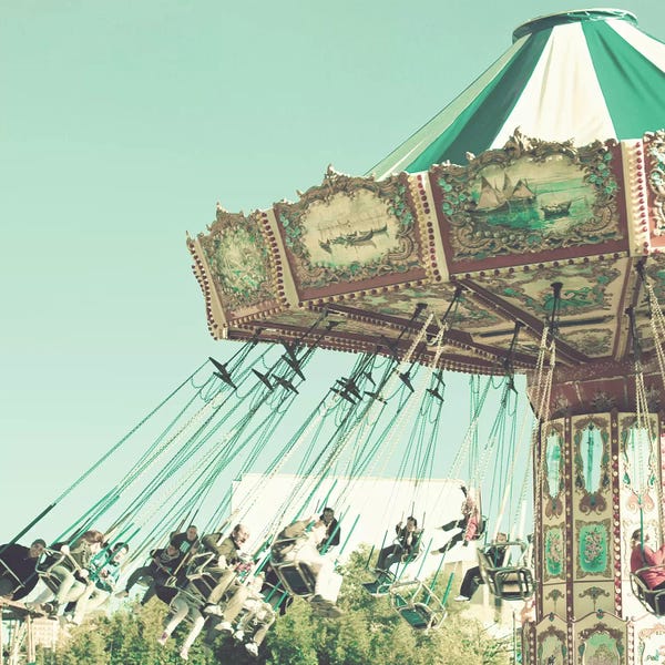 Amusement Parks: Flying Chairs On Mint by Caroline Mint