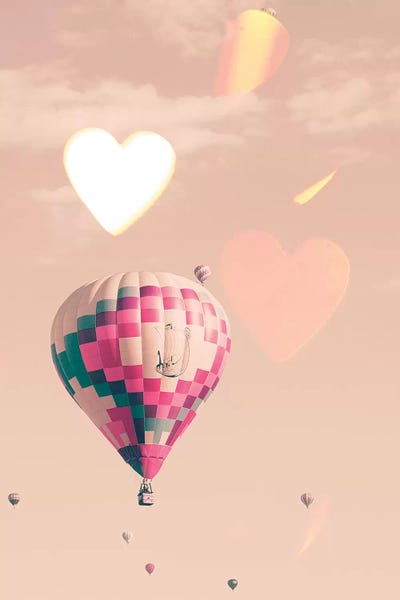 Love Balloon by Caroline Mint framed canvas print