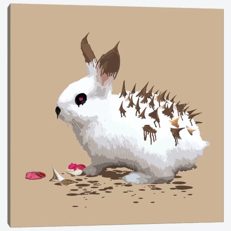 The Bunny Who Wanted To Be A Hedgehog Canvas Print #CMO13} by Carl Moore Canvas Artwork