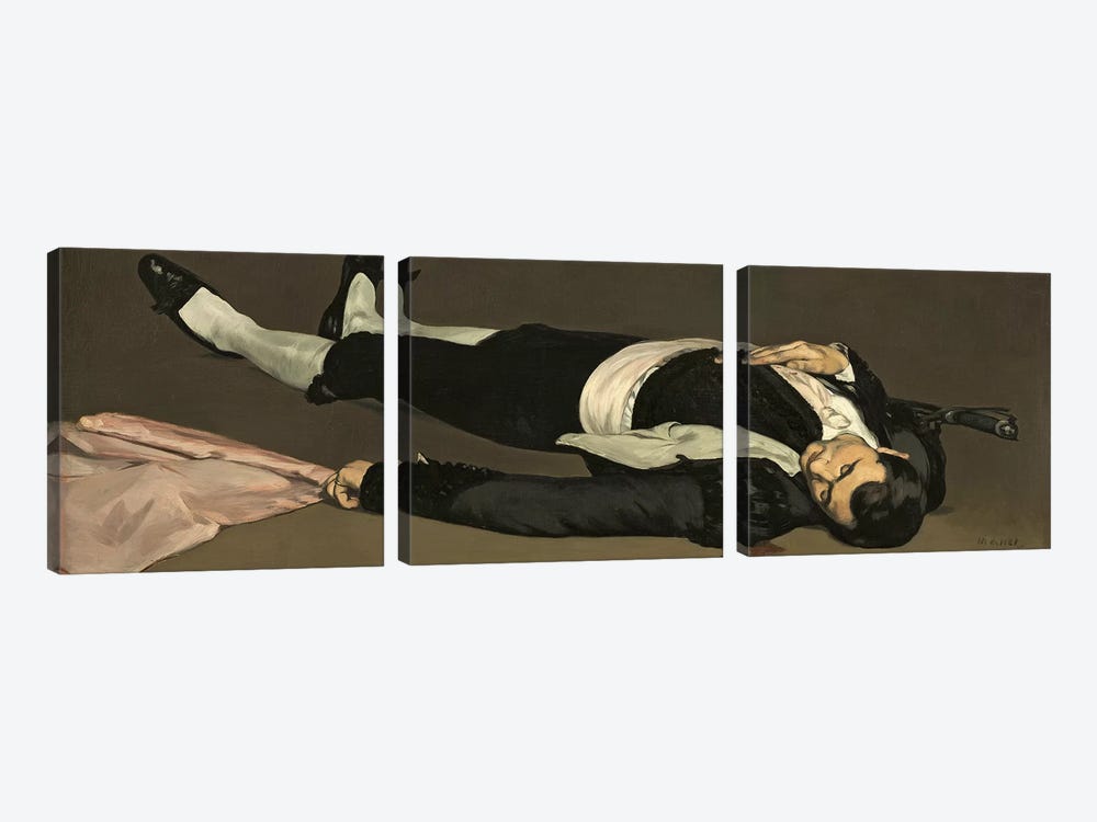 The Dead Toreador, c.1864 by Edouard Manet 3-piece Canvas Wall Art