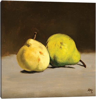 Two Pears, 1864 Canvas Art Print - Edouard Manet